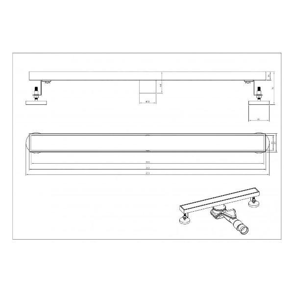 Душевой лоток, трап Grocenberg T700MG