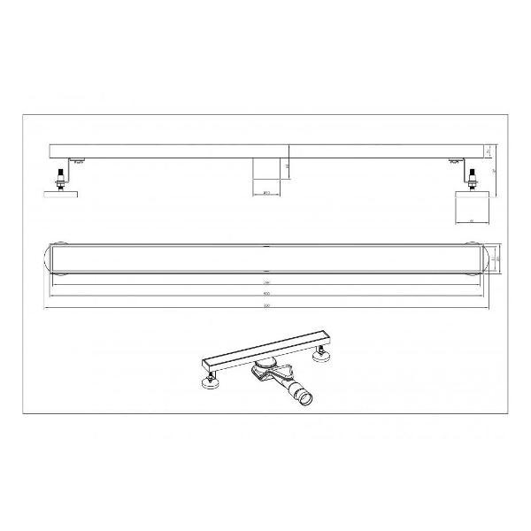 Душевой лоток, трап Grocenberg T800NK