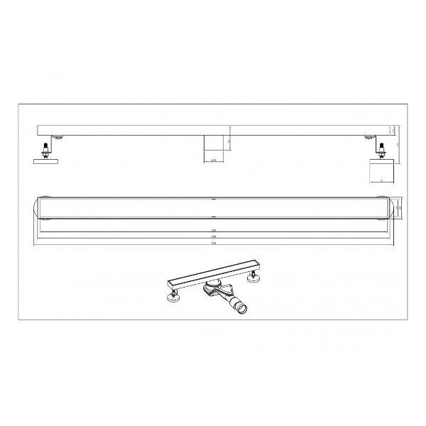 Душевой лоток, трап Grocenberg T900BG
