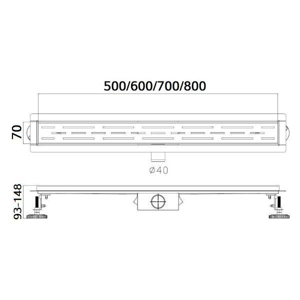 Душевой лоток, трап HAIBA HB91800