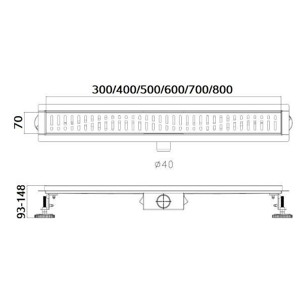 Душевой лоток, трап HAIBA HB93400