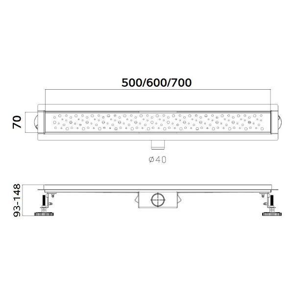 Душевой лоток, трап HAIBA HB92700
