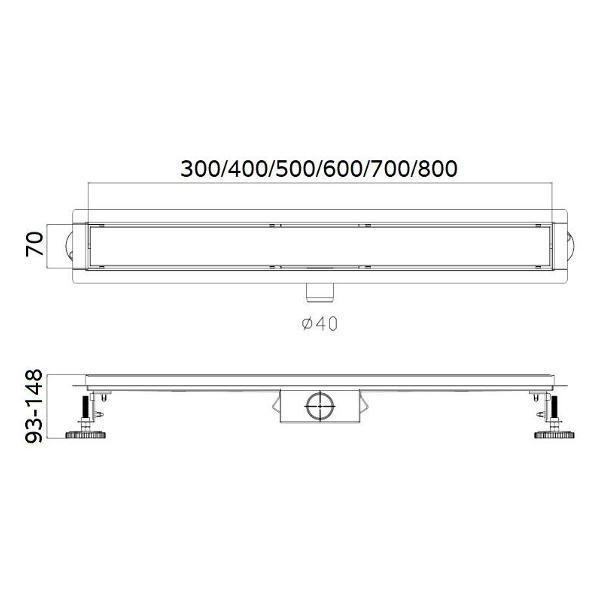 Душевой лоток, трап HAIBA HB94500