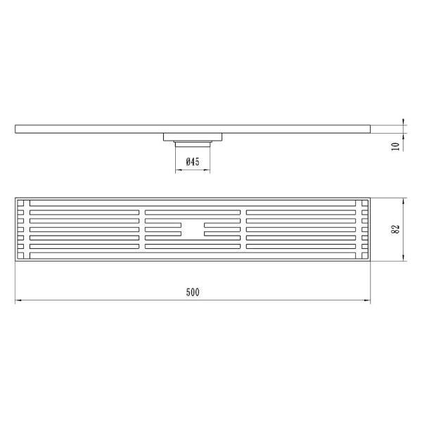 Душевой лоток, трап Bronze de Luxe 80521B