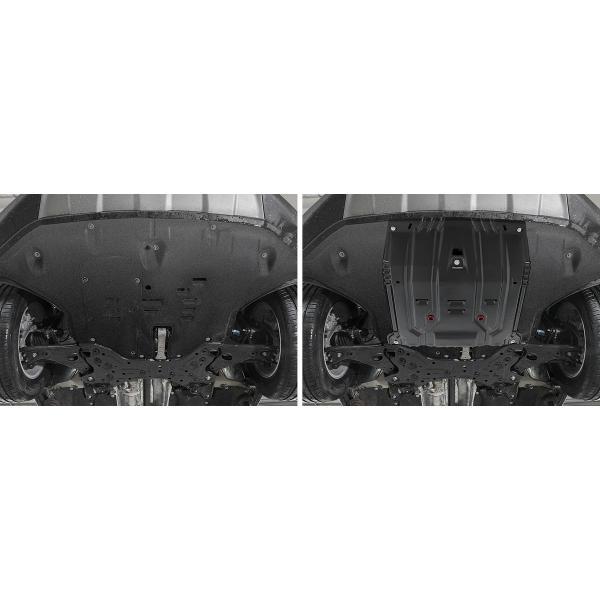 Защита картера АвтоБроня Защита картера и КПП Hyundai Santa Fe IV, Tucson III, Kia Sorento Prime III, Sportage IV 2015-н.в.