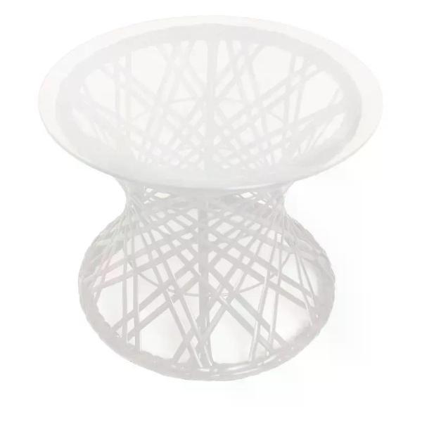 Стол M-Group Стол Бонго мини со стеклом, белый, 0,40 м