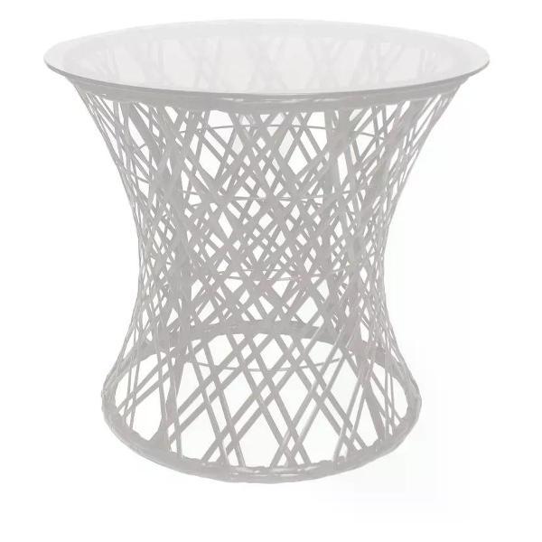 Стол M-Group Стол Бонго макси со стеклом, белый, 0,56 м