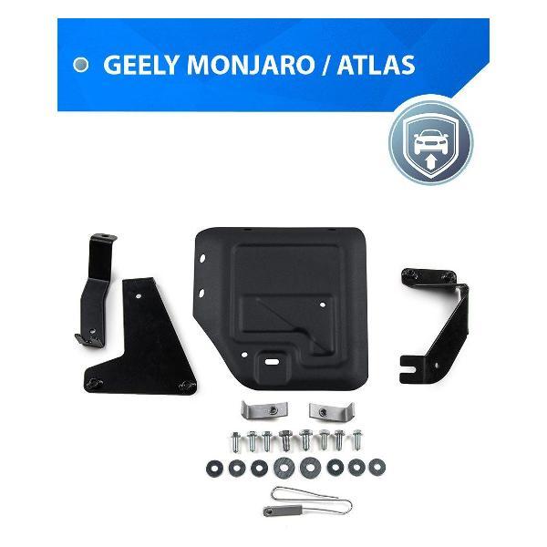 Защита картера Автоброня Защита редуктора АвтоБроня для Geely Monjaro 4WD АКПП 2022-н.в./Atlas 4WD АКПП 2024-н.в.