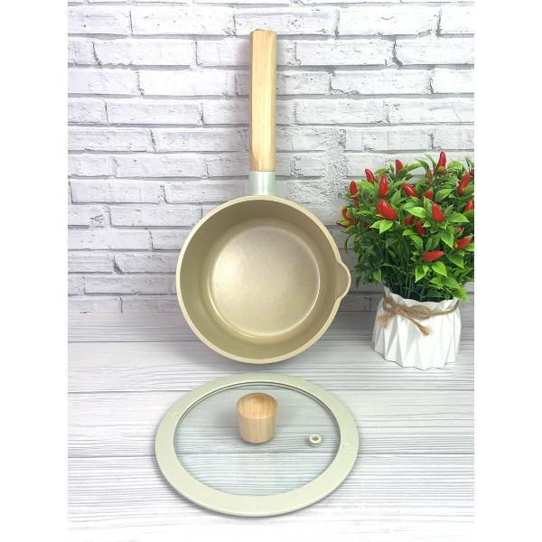 Ковш Zeidan с крышкой 2,3л с антипригарным покрытием