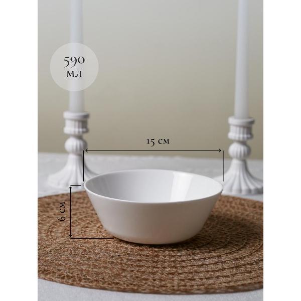 Тарелка суповая Olaff набор суповых тарелок 590 мл 6 шт 238-62006-6