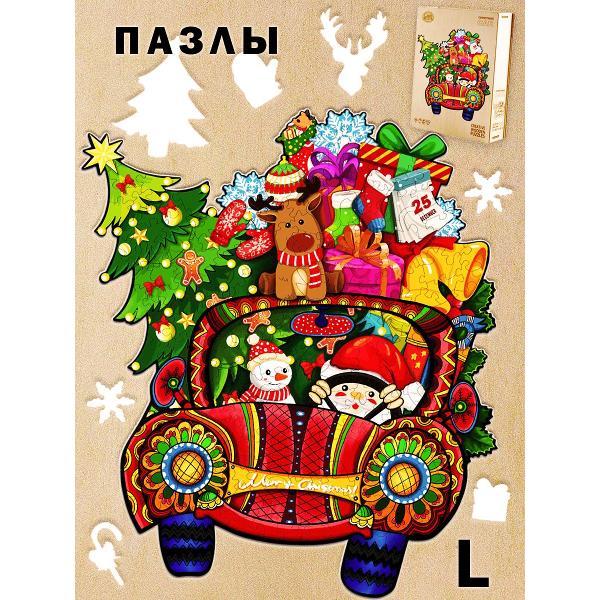Пазл Woodbests 6507-WP Новогодняя Машина L