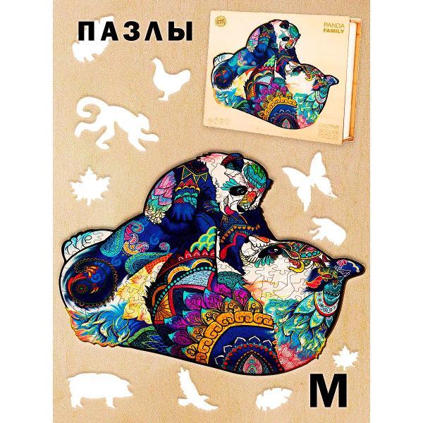 Пазл Woodbests 6206-WP Семья Панд M