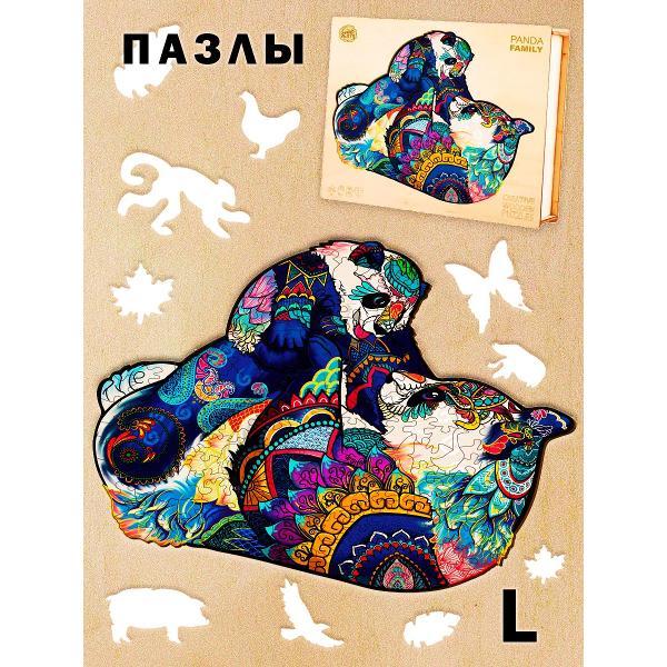 Пазл Woodbests 6207-WP Семья Панд L