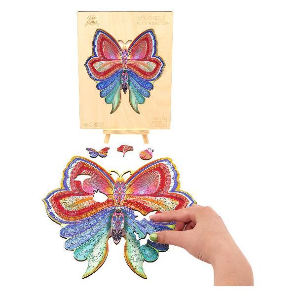Пазл Woodbests 6178-WP Разноцветная Бабочка XL