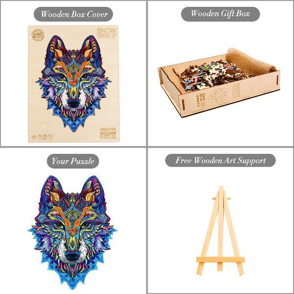 Пазл Woodbests 6117-WP Снежный Волк L