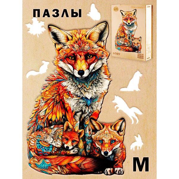 Пазл Woodbests 6151-WP Лисья Семья M