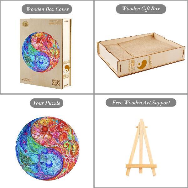 Пазл Woodbests 6331-WP Разноцветный Инь-Ян M