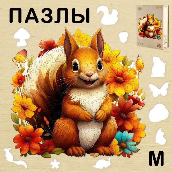 Пазл Woodbests 6341-WP Рыжая белочка M