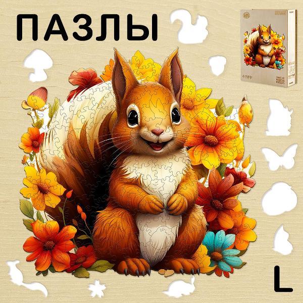 Пазл Woodbests 6342-WP Рыжая белочка L