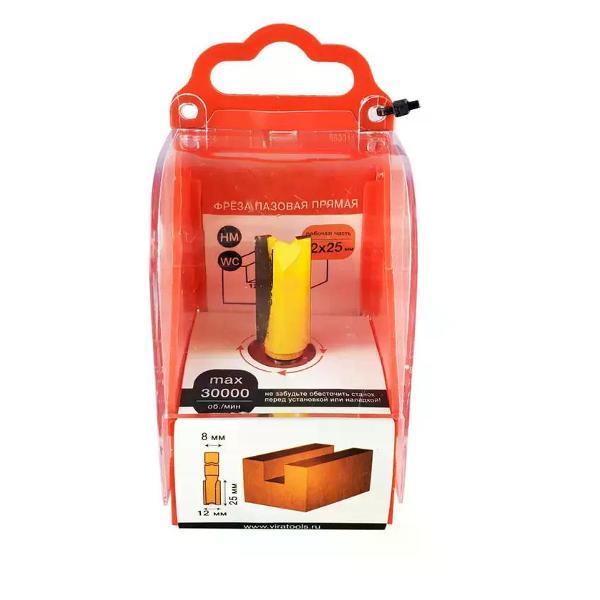 Фрезер нет бренда Фреза пазовая прямая 12 х 25 мм, хвостовик 8 мм