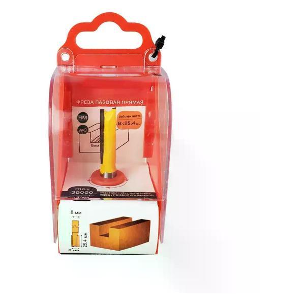 Фрезер нет бренда Фреза пазовая прямая 8 х 25.4 мм, хвостовик 8 мм