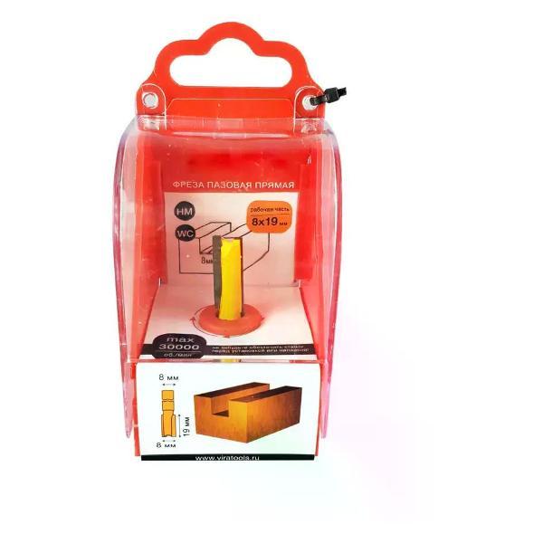 Фрезер нет бренда Фреза пазовая прямая Vira 553307 8x19 мм, хвостовик 8 мм