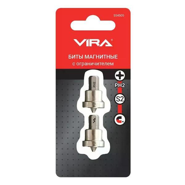 Биты, наборы бит Vira Бита магнитная 554505 PH2x25 мм 2 шт.