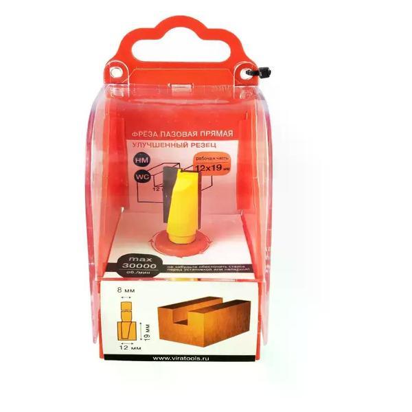 Фрезер нет бренда Фреза пазовая прямая 12x19 мм, с улучшенным зубом