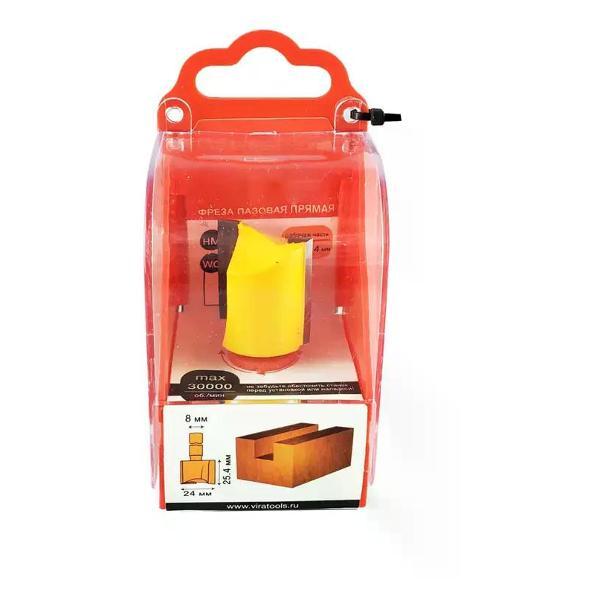 Фрезер нет бренда Фреза пазовая прямая 24x25.4 мм хвостовик 8 мм