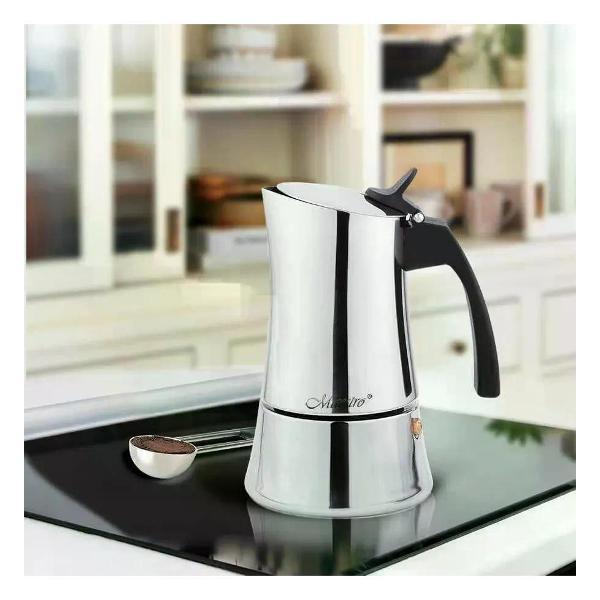Кофеварка гейзерная 200 мл FEEL MAESTRO “Espresso Moka” MR-1668-4 на 4 кружки