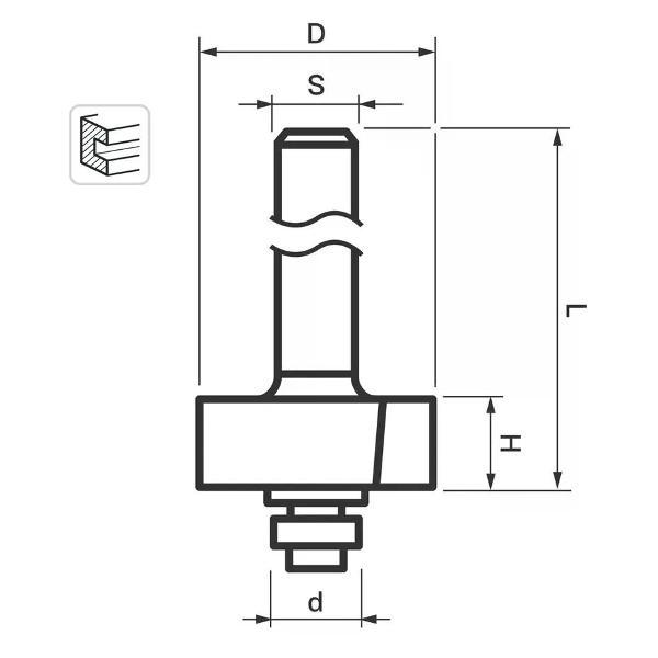 Фрезер нет бренда Фреза кромочная дисковая 32x4 мм хвостовик 8 мм