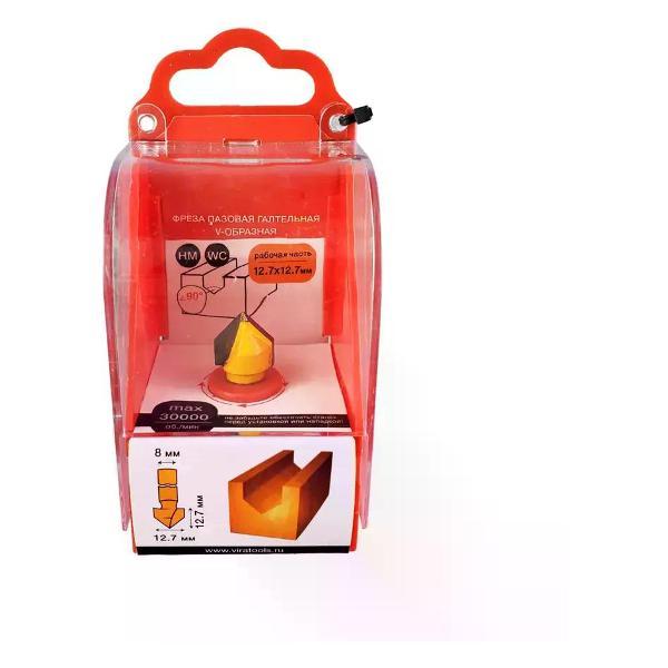 Фрезер нет бренда Фреза пазовая галтельная V-образная 12.7 х 12.7 мм