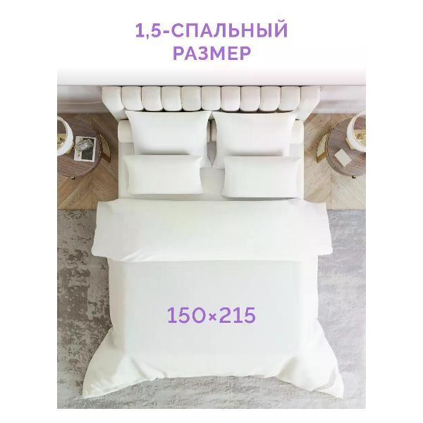 Простыня ECOTEX 1,5 спальная сатин кремовая