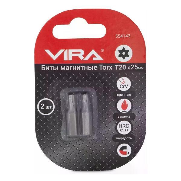 Шуруповерт Vira Бита магнитная 554143 T20x25 мм, 2 шт.