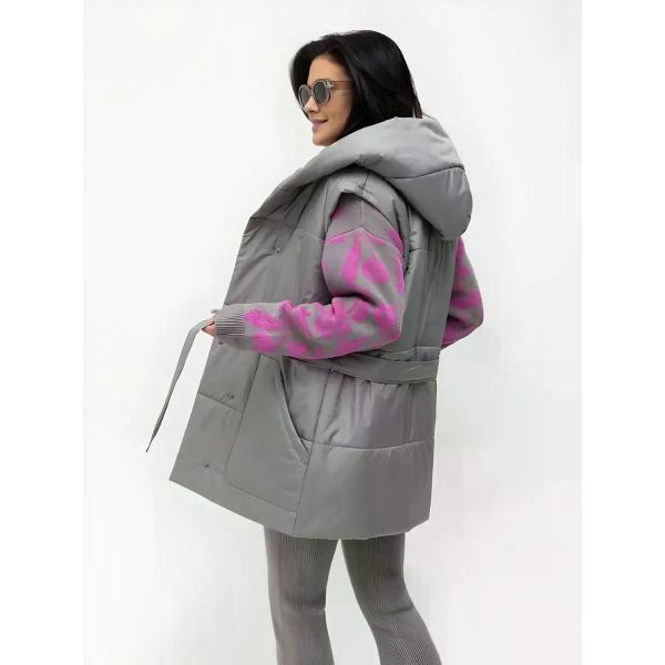 Жилет для женщин Vera Nicco Жилетка весенне-осенняя с капюшоном безрукавка утепленная