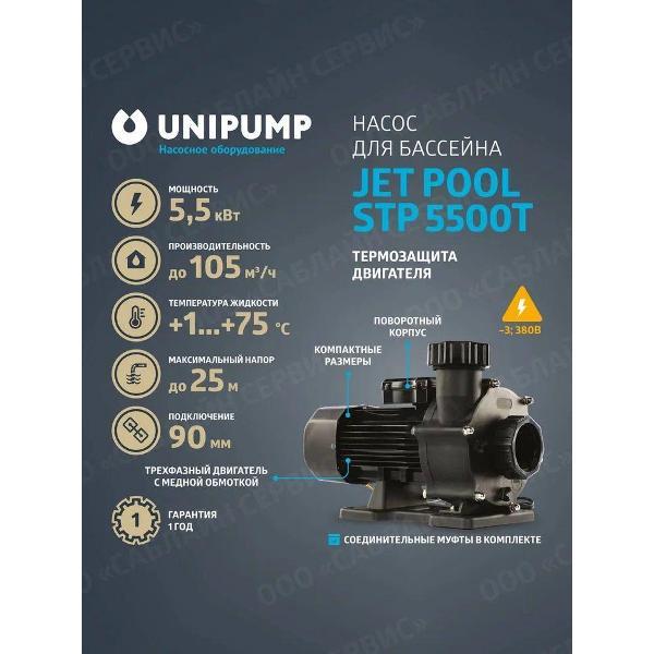 Насос для надувного бассейна Unipump JET-POOL-STP-T фото