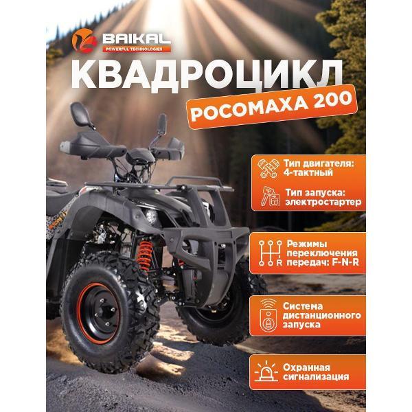 Квадроцикл Baikal-PT Квадроцикл BAIKAL РОСОМАХА 200 (В сборе)
