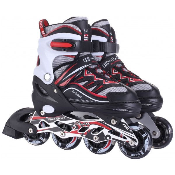 Коньки роликовые 1TOY Т14966 L (р.39-42), со светящимся колесом