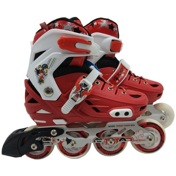 Коньки роликовые 1TOY Т14976 S (р.28-33), со светящимся колесом