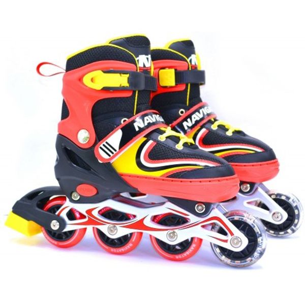 Коньки роликовые Navigator Т59724Н S (р.30-33), со светящимся колесом