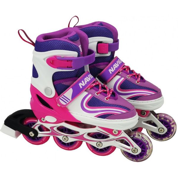 Коньки роликовые Navigator Т59725Н S (р.30-33), со светящимся колесом