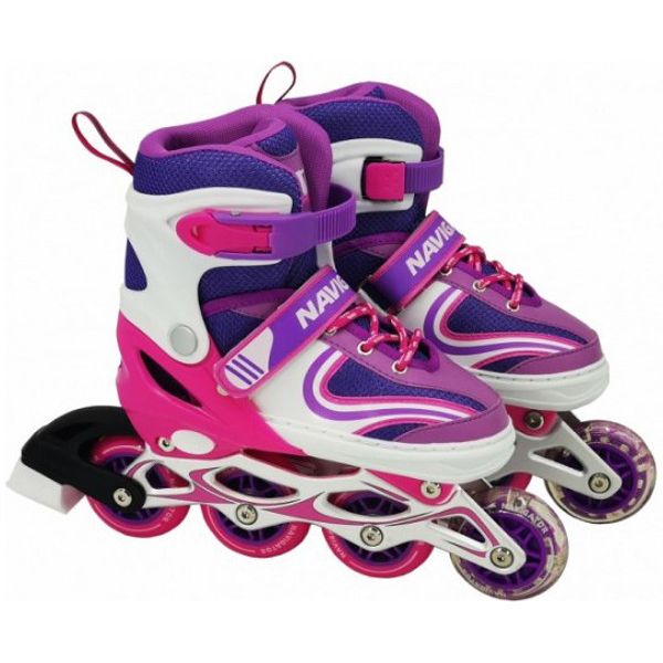 Коньки роликовые Navigator Т59729Н M (р.34-37), со светящимся колесом
