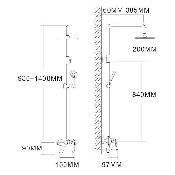 Душевая система Grocenberg GB7001WC