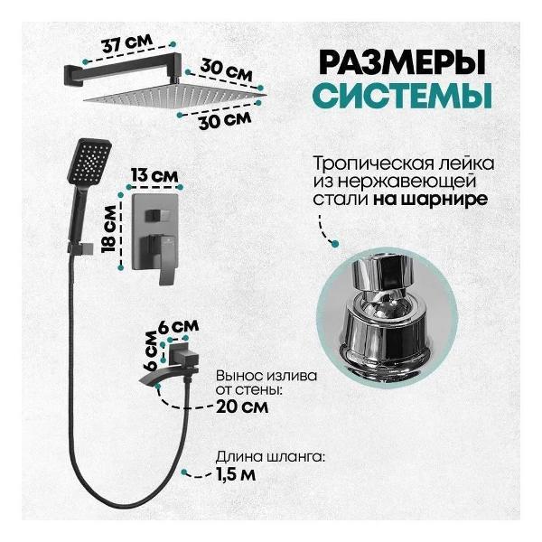 Душевая система Grocenberg GB5007BL