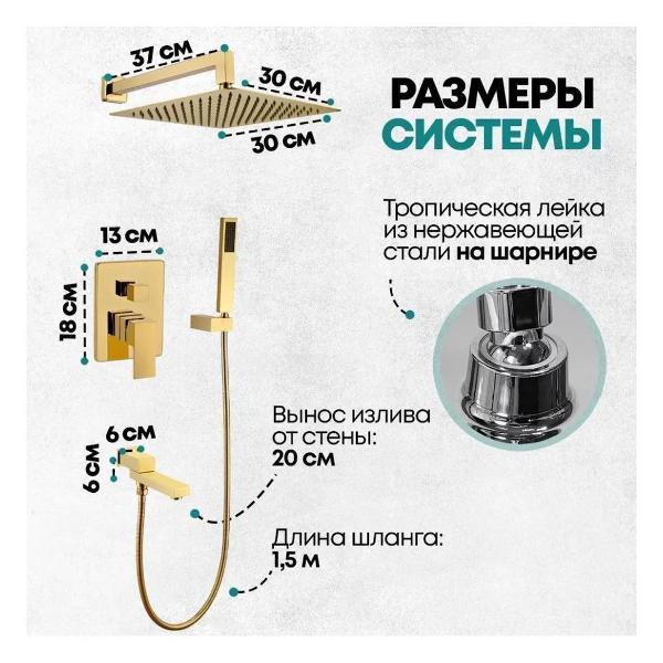 Душевая система Grocenberg GB5089GO-1