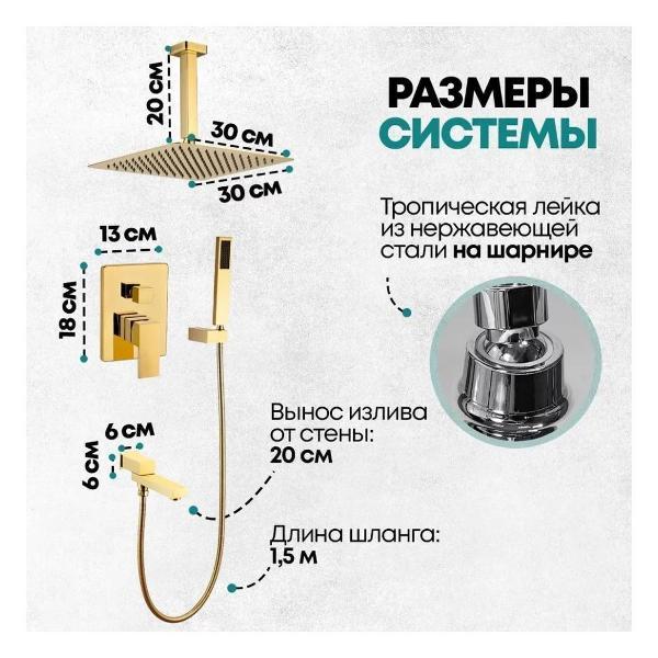 Душевая система Grocenberg GB5089GO-2