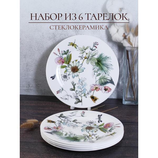 Тарелка Olaff набор столовых тарелок 25 см 6 шт 197-21025-6