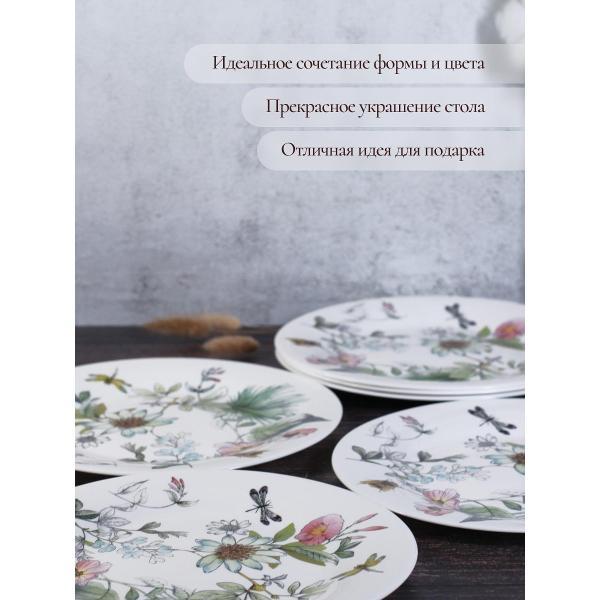 Тарелка Olaff набор столовых тарелок 25 см 6 шт 197-21025-6