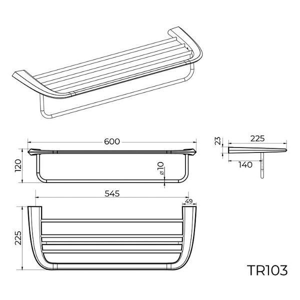 Полка для ванной KNOTLOR TR103C