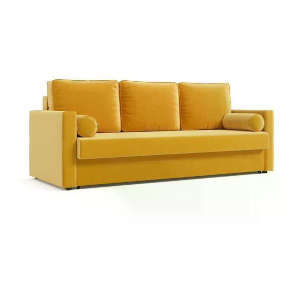 Диван НОНТОН прямой Рокс Сван (горчичный) фото